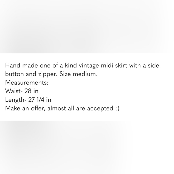 VINTAGE Handmade Plaid Skirt - Size M - Picture 7 of 7